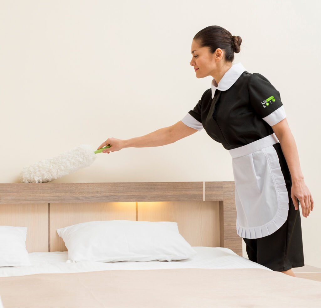 Houseman cleaning room